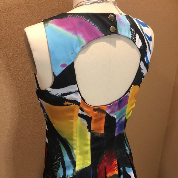 ‼️SOLD‼️Ted Baker London Women's Anibela Dress Multicolor Paintsroke 4UK 10US - Picture 5 of 7